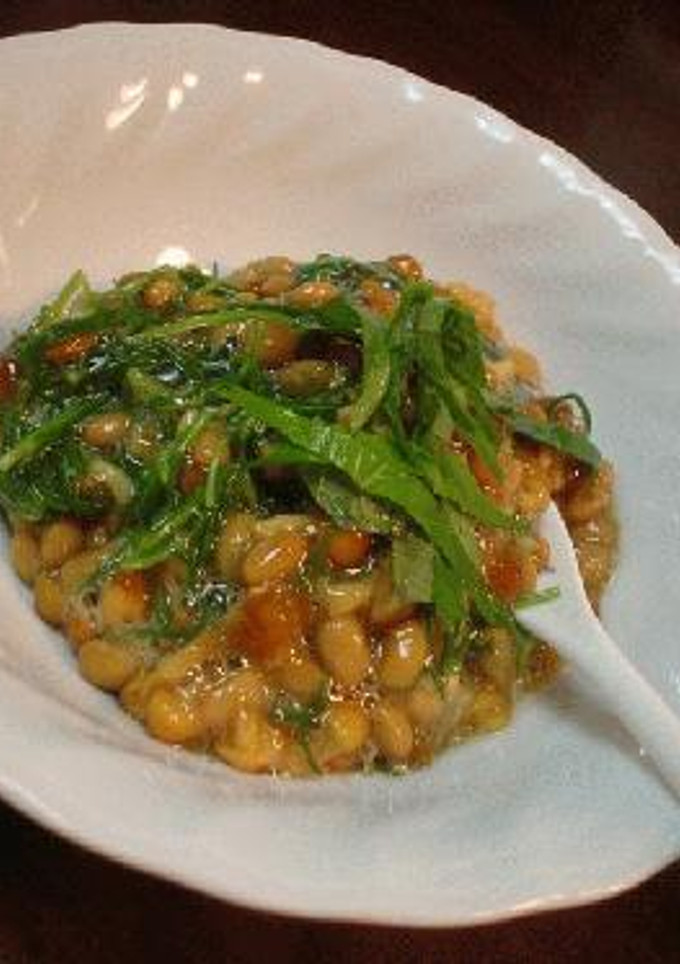 さっぱりねばねばと！「ナメコとおかひじきの納豆ポン酢和え」-レシピのメイン写真
