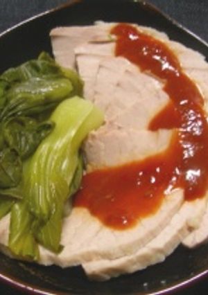 酒蒸し豚のチリソースがけ-レシピのメイン写真