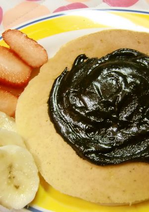 簡単！！黒い★ホットケ～キ-レシピのメイン写真