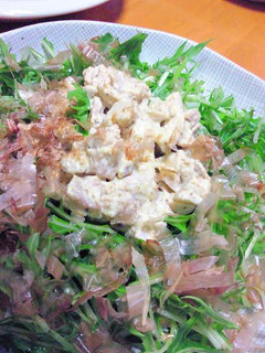 鶏チャーシューのゴママヨ水菜サラダ-レシピのメイン写真