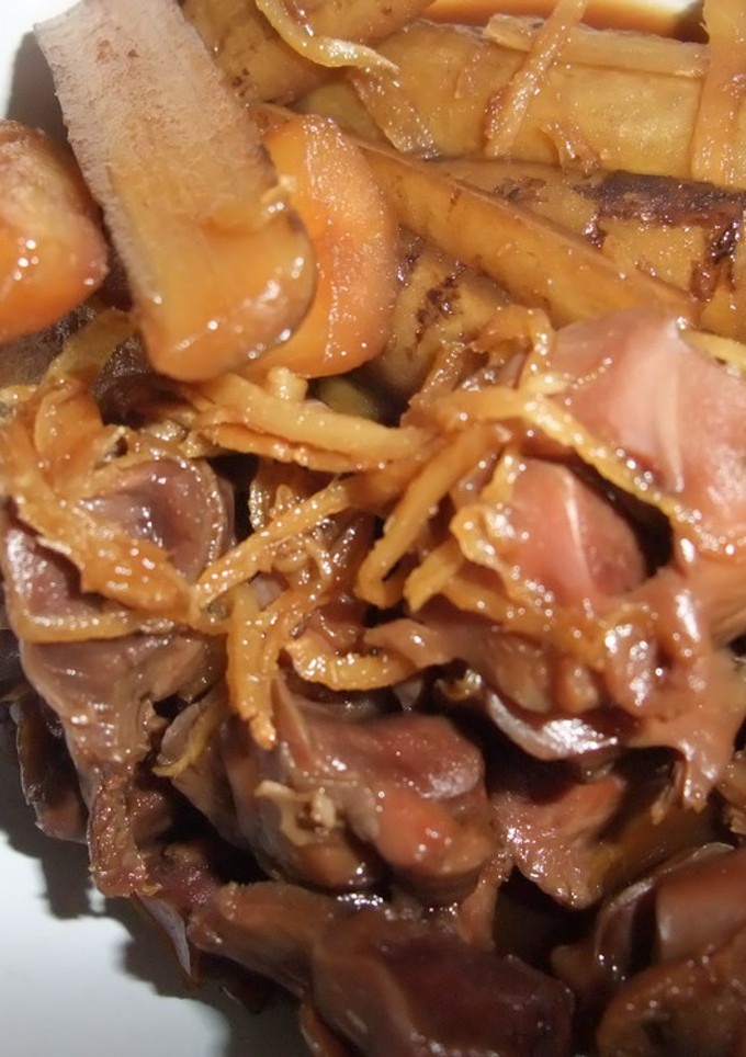 砂肝とゴボウの簡単さっぱり煮-レシピのメイン写真