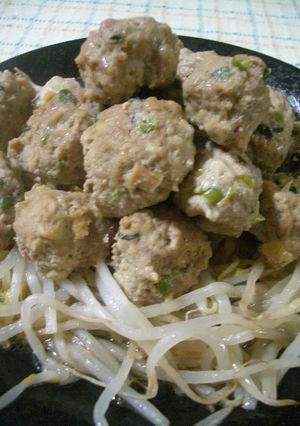 蒸し肉だんご♪ポン酢がけ~♪-レシピのメイン写真