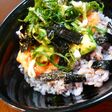鮭のたたき身&アボカド丼