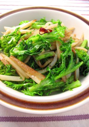 わさび菜とじゃがいものコンソメ炒め♪-レシピのメイン写真