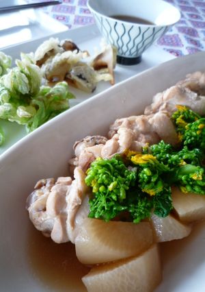 手羽元と大根と菜の花のさっぱり煮-レシピのメイン写真