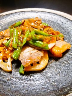 茹で豚とレンコンの辛味餡-レシピのメイン写真