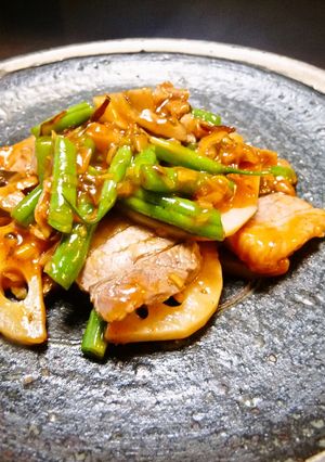 茹で豚とレンコンの辛味餡-レシピのメイン写真