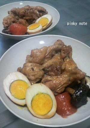 手羽元のこっくり煮*煮卵つき♪-レシピのメイン写真