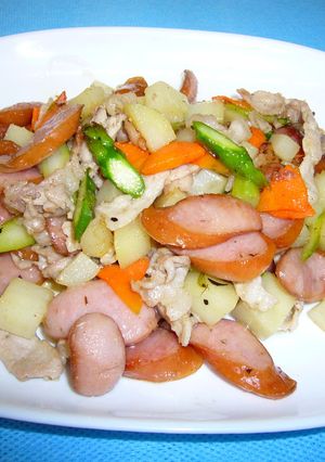 アスパラで彩り・・炒め物-レシピのメイン写真