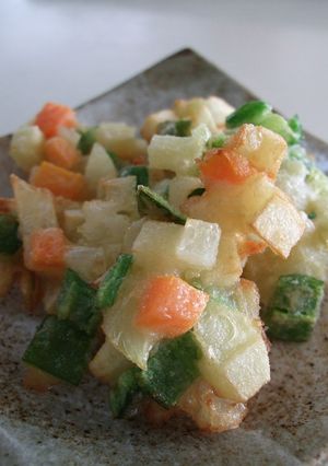 かわいい☆野菜のコロコロかき揚げ-レシピのメイン写真