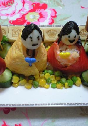 ちらし寿司でかわいいひなまつりプレート♪-レシピのメイン写真