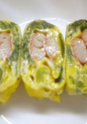 お弁当（菜の花とカニカマの卵焼き）-レシピのメイン写真