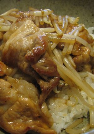 シャキシャキ、甘辛☆豚もやし丼-レシピのメイン写真