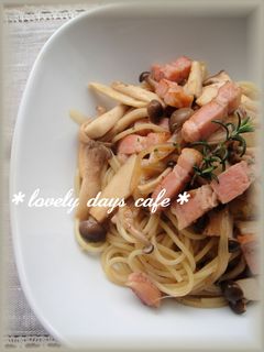 きのことベーコンの和風パスタ♡-レシピのメイン写真