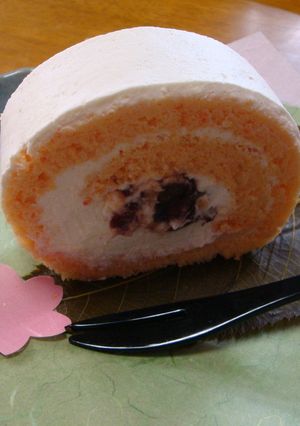 桜ロールケーキ-レシピのメイン写真