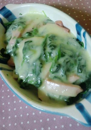 ほうれん草バターのチーズ焼き-レシピのメイン写真