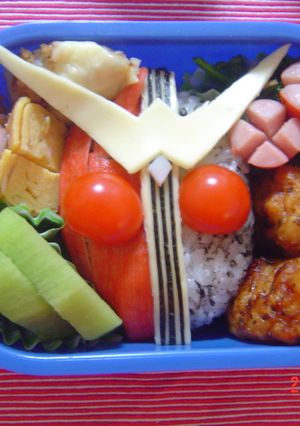 仮面ライダーWファングジョーカーお弁当-レシピのメイン写真