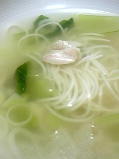 鶏ハムで本格塩味スープめん☆-レシピのメイン写真