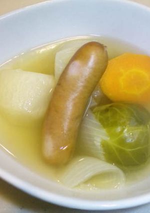 でかい野菜がごろごろ♪簡単ヘルシーポトフ-レシピのメイン写真