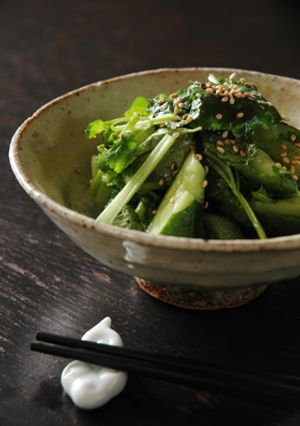 香菜好きに捧げる香菜キュウリの和え物-レシピのメイン写真