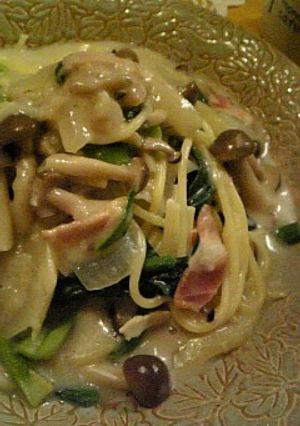 ランチに☆きのこたっぷり♪クリームパスタ-レシピのメイン写真