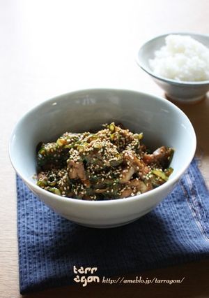 胡麻だく胡瓜とチキンの生姜焼き-レシピのメイン写真