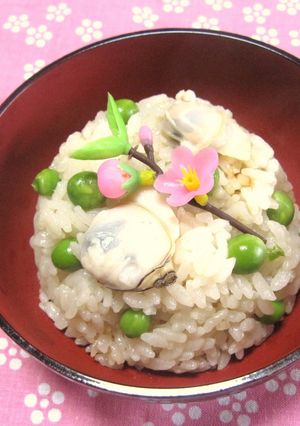 ひな祭り✿はまぐり＆グリンピース御飯✿-レシピのメイン写真