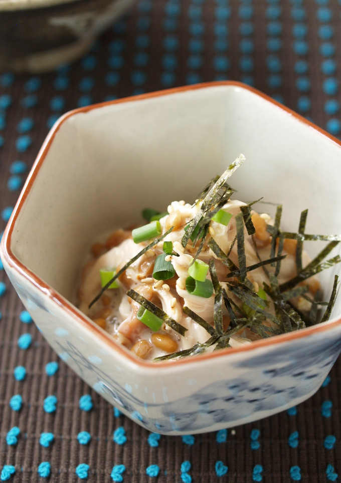 ささみのヨーグルうめぇ～納豆和え-レシピのメイン写真