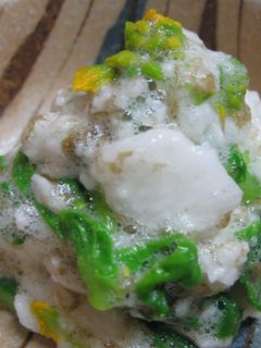 菜の花と山いものとろろ昆布あえ-レシピのメイン写真