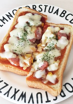 お好みソース&ケチャップのピザトースト-レシピのメイン写真