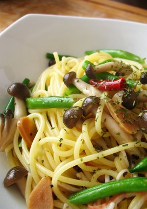 香る☆いんげんとしめじの和風パスタ♪-レシピのメイン写真