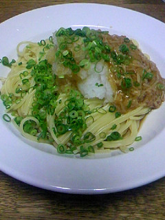 大根おろしとなめ茸のスパゲティ-レシピのメイン写真