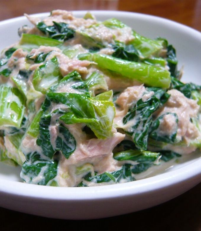 ツナマヨ 小松菜のツナマヨ和え”コマツナマヨ” by ゆうぽんの奥サマ