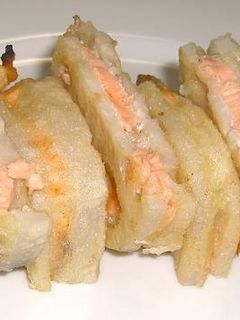 鮭とレンコンのはさみ揚げ-レシピのメイン写真