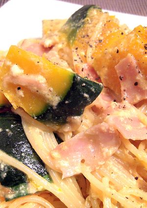 カボチャのクリームパスタ-レシピのメイン写真