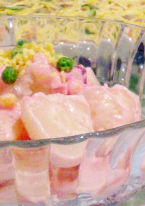 ピンクのポテトサラダ-レシピのメイン写真