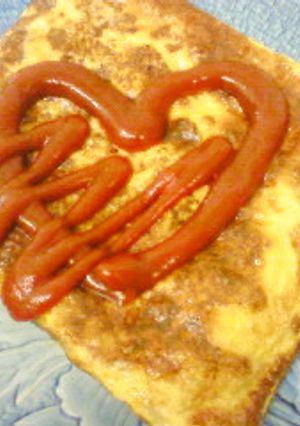 思い出朝食父の玉子焼きオムレツトースト③-レシピのメイン写真