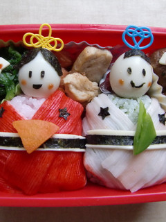 キャラ弁でひな祭り♪♪お雛様弁当☆-レシピのメイン写真