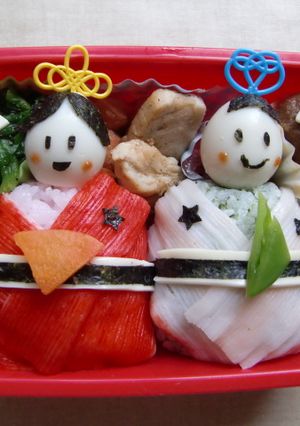 キャラ弁でひな祭り♪♪お雛様弁当☆-レシピのメイン写真