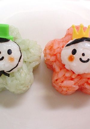 キャラ弁　簡単おひなさま-レシピのメイン写真