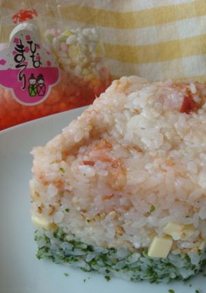 簡単キレイひし形寿司でおひなさま！-レシピのメイン写真