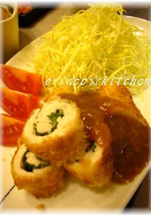ささみと大葉のクルクル巻き☆梅肉ソース♪-レシピのメイン写真