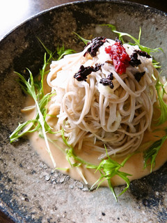 梅でさっぱり ゴマだれで大根入りお蕎麦 -レシピのメイン写真