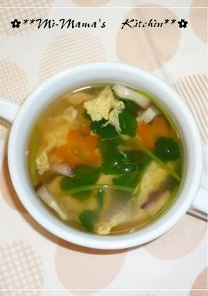 ひなまつりに☆簡単三つ葉と卵のお吸い物-レシピのメイン写真