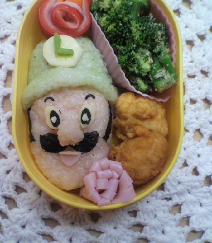 キャラ弁☆ スーパーマリオのルイージ弁当 by ほんやなみゆ 