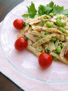 セロリとハムのマヨ・粒マスタード和え-レシピのメイン写真