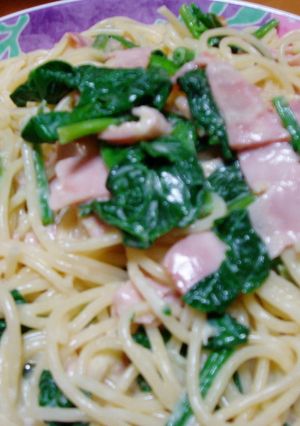 簡単★ほうれん草のクリームパスタ-レシピのメイン写真