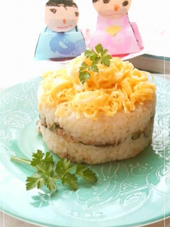 お手軽◎ミニちらし寿司ケーキ♪-レシピのメイン写真