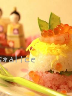 ひなまつり!ケーキdeちらし寿司-レシピのメイン写真