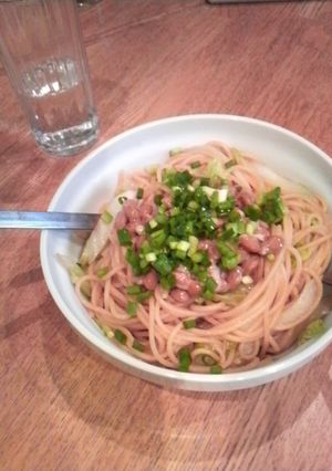白菜納豆和風パスタ-レシピのメイン写真